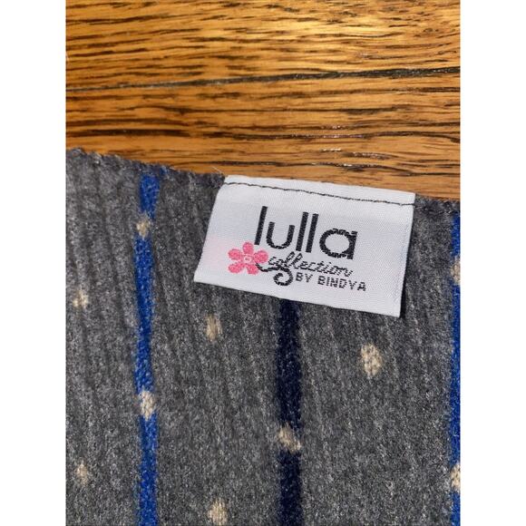 Pleated Oversized Scarf Ivory Gray Pleated Super Soft - Picture 4 of 5